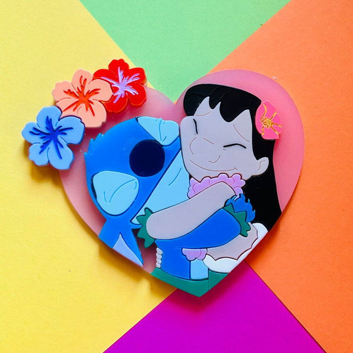 Cartoon Collection - "Best Friends Forever" Acrylic Brooch by Makokot Design