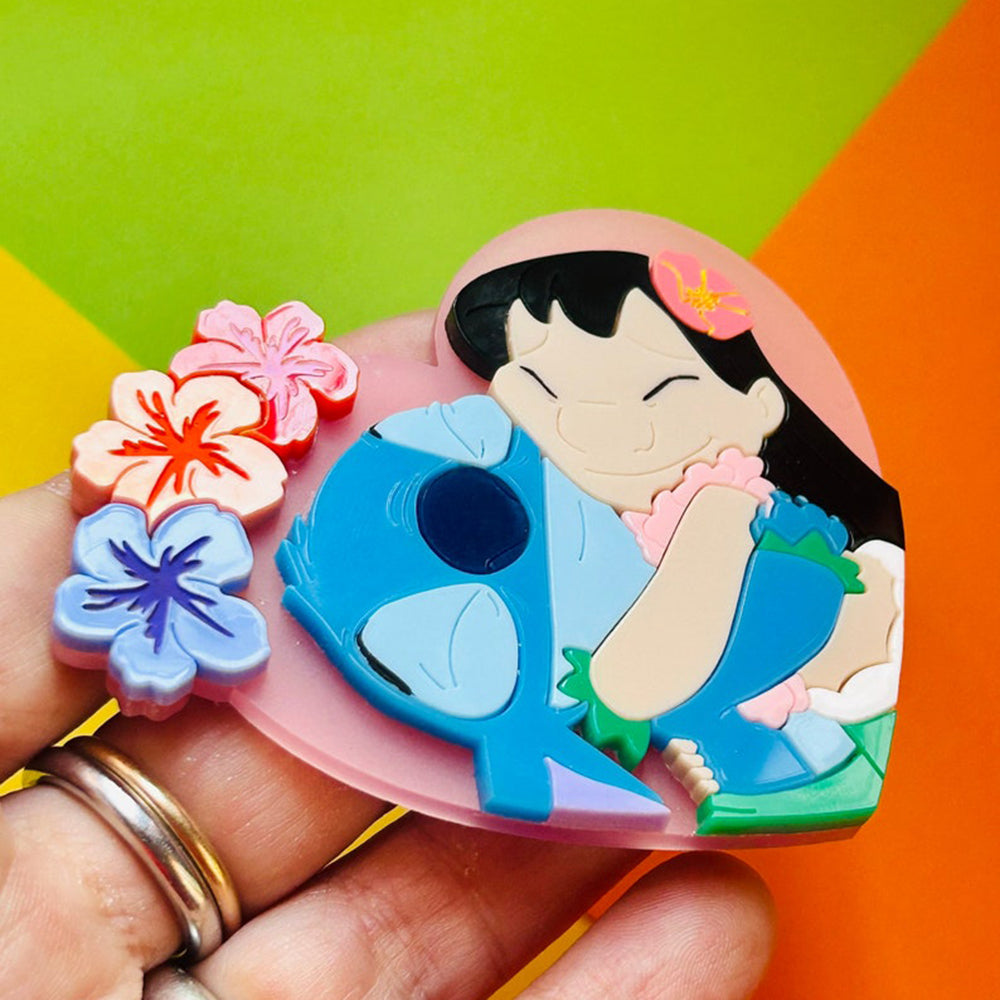 Cartoon Collection - "Best Friends Forever" Acrylic Brooch by Makokot Design