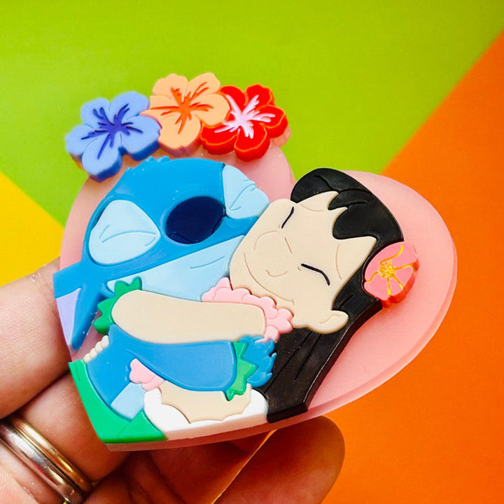 Cartoon Collection - "Best Friends Forever" Acrylic Brooch by Makokot Design