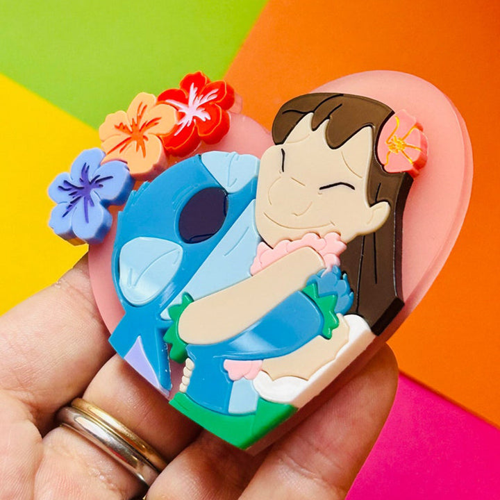 Cartoon Collection - "Best Friends Forever" Acrylic Brooch by Makokot Design