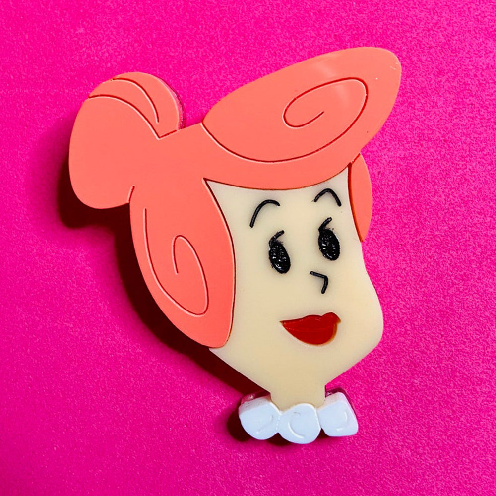 Cartoon Collection - Betty & Wilma Acrylic Brooch by Makokot Design