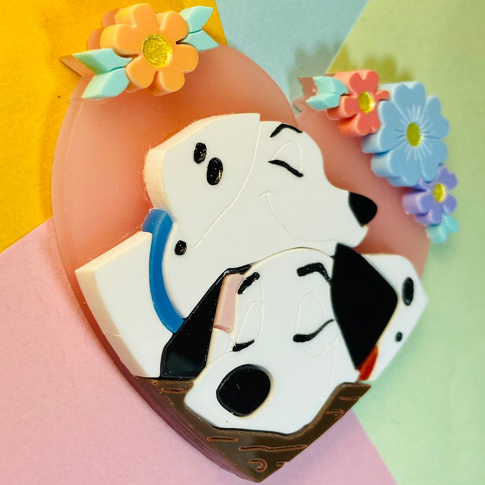 Cartoon Collection - "Cute Dalmatians" Acrylic Brooch by Makokot Design