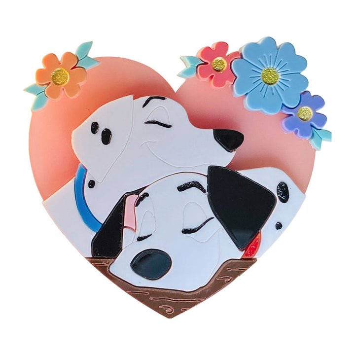 Cartoon Collection - "Cute Dalmatians" Acrylic Brooch by Makokot Design