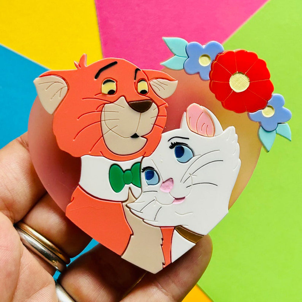 Cartoon Collection - Family Portrait Cats Acrylic Brooch by Makokot Design