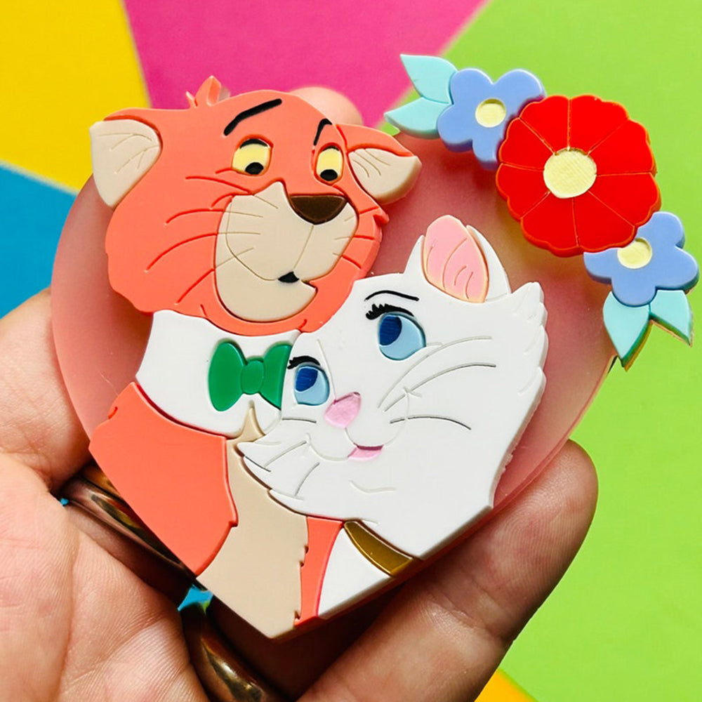 Cartoon Collection - Family Portrait Cats Acrylic Brooch by Makokot Design