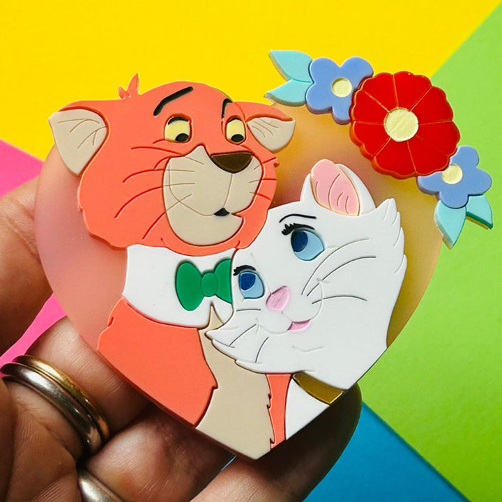 Cartoon Collection - Family Portrait Cats Acrylic Brooch by Makokot Design