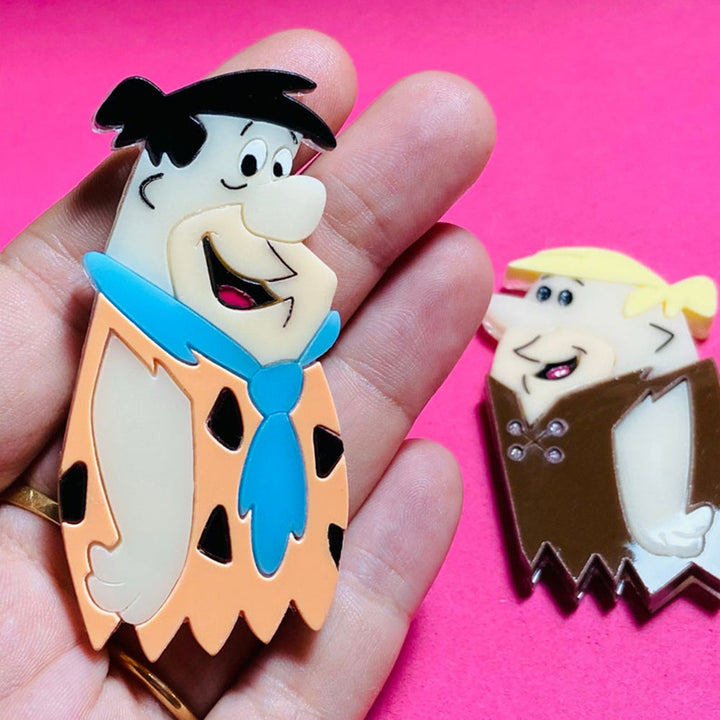 Cartoon Collection - Fred & Barney Acrylic Brooch by Makokot Design