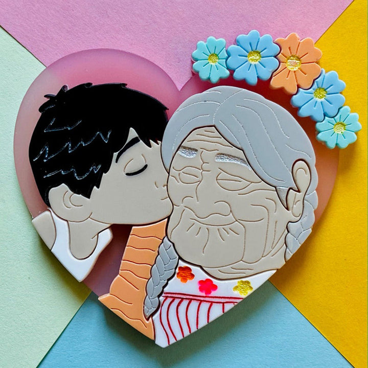 Cartoon Collection - "Remember Me" Acrylic Brooch by Makokot Design