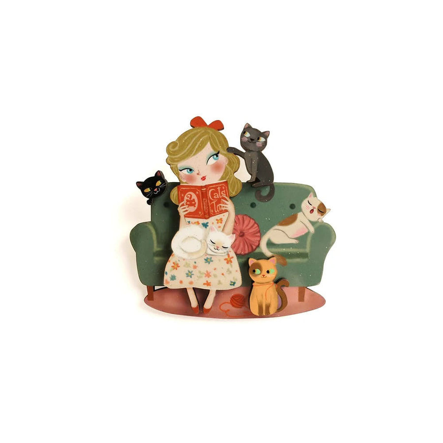 Cat Lover Brooch by Laliblue