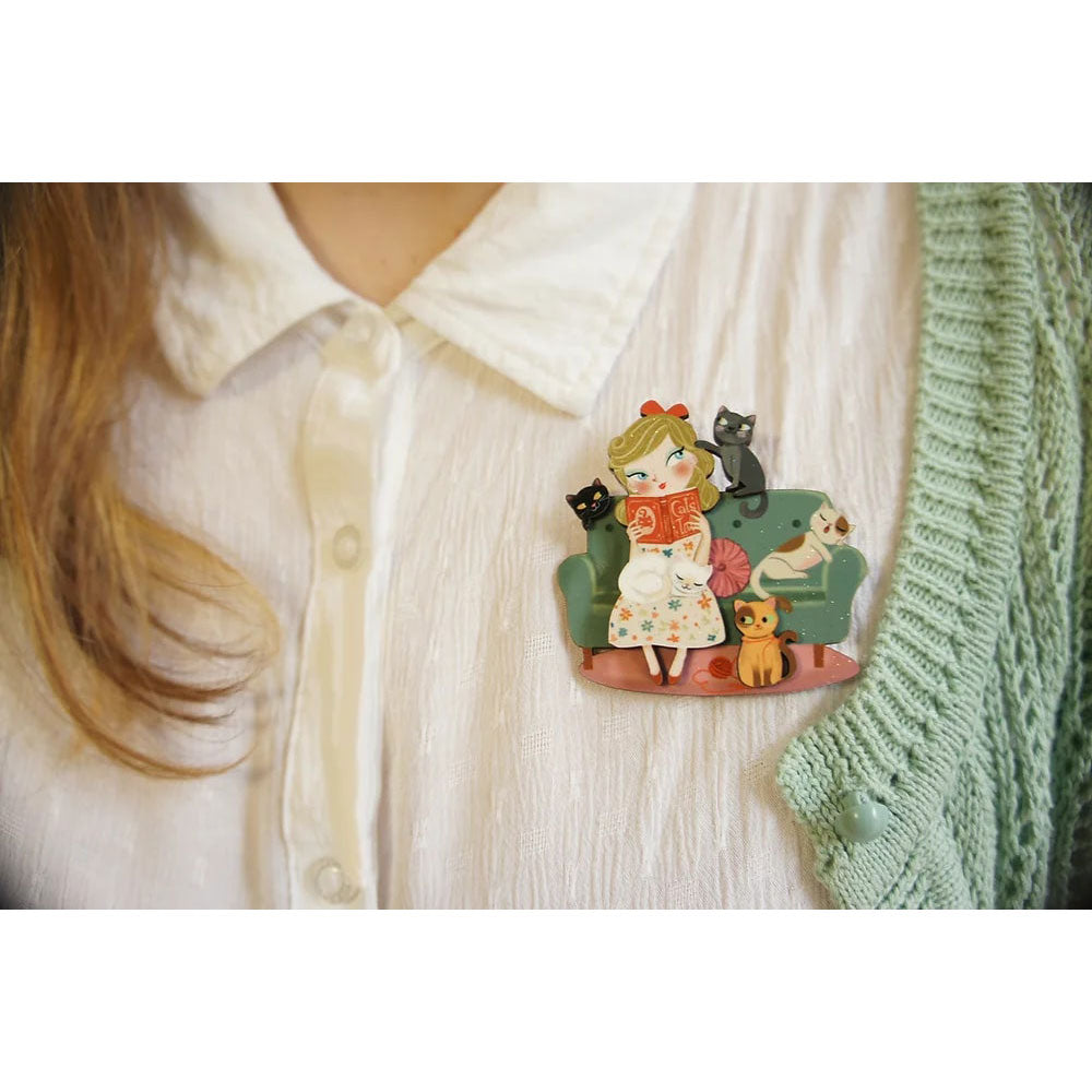 Cat Lover Brooch by Laliblue