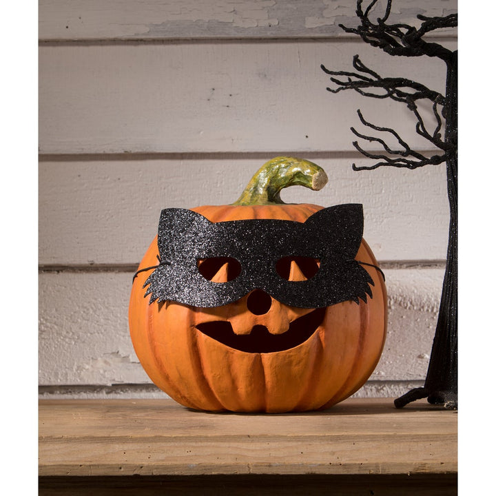 Cat Masquerade Pumpkin by Bethany Lowe image 1