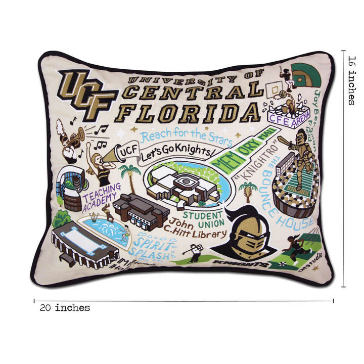 Central Florida, University of Collegiate Embroidered Pillow by CatStudio