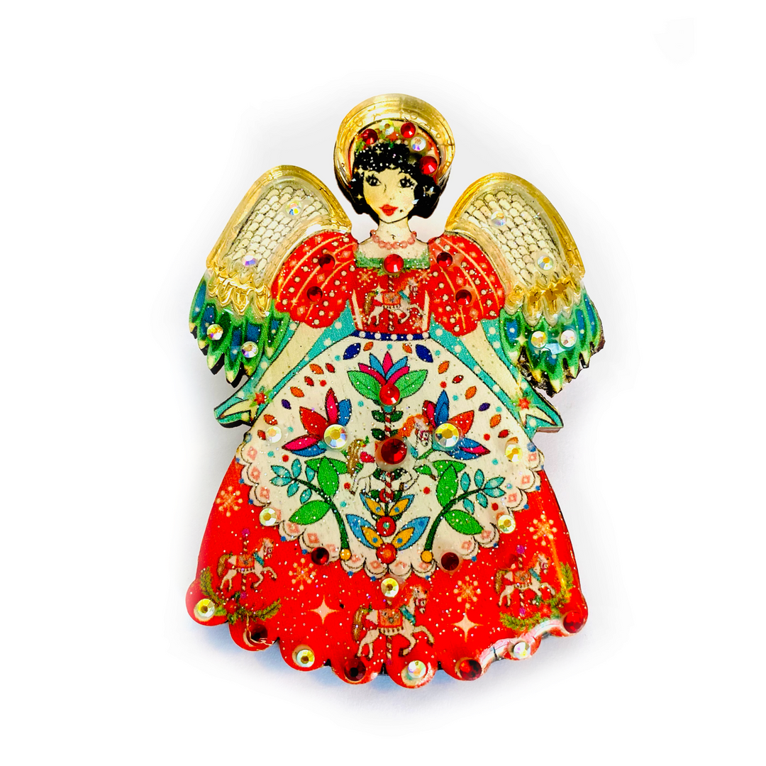Christmas Angel Brooch by Rosie Rose Parker