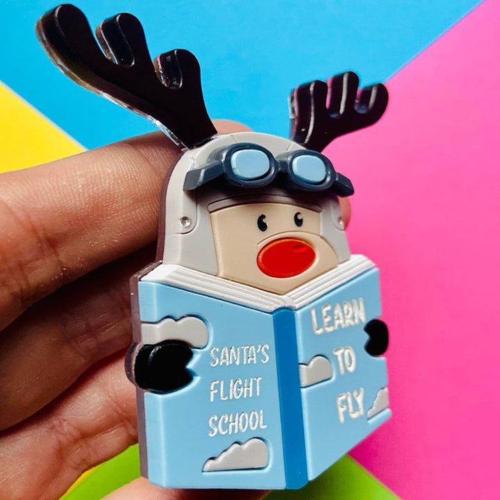 Christmas Collection - Flight Lessons - Acrylic Brooch by Makokot Design