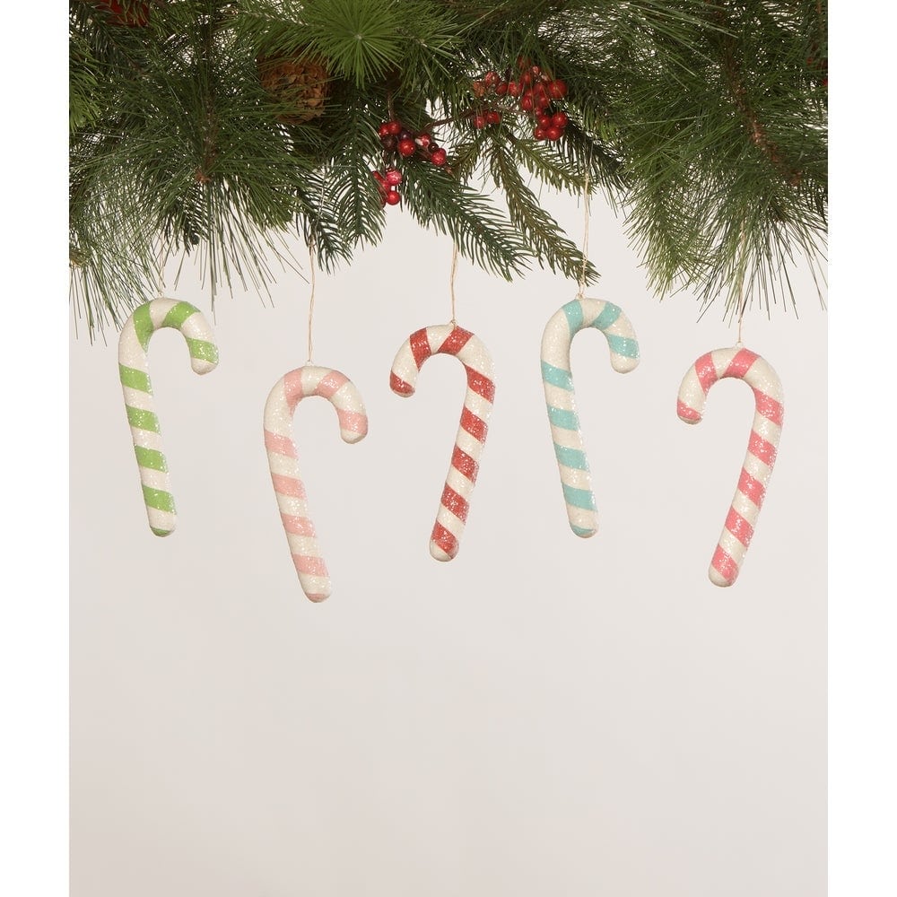 Citrine Candy Cane Ornament by Bethany Lowe