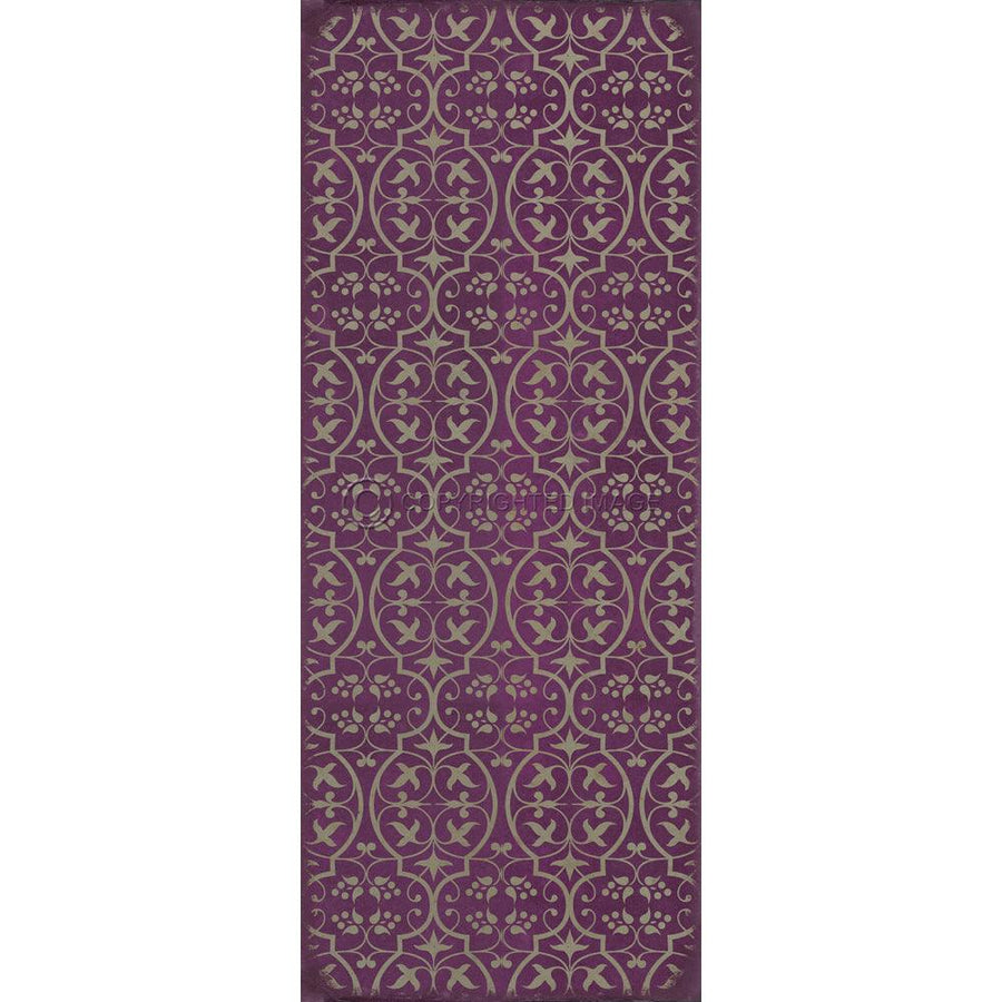 Classic Pattern 51 Now that Lilacs are in bloom Runner Floor Vinyl By Spicher and Company - Quirks!