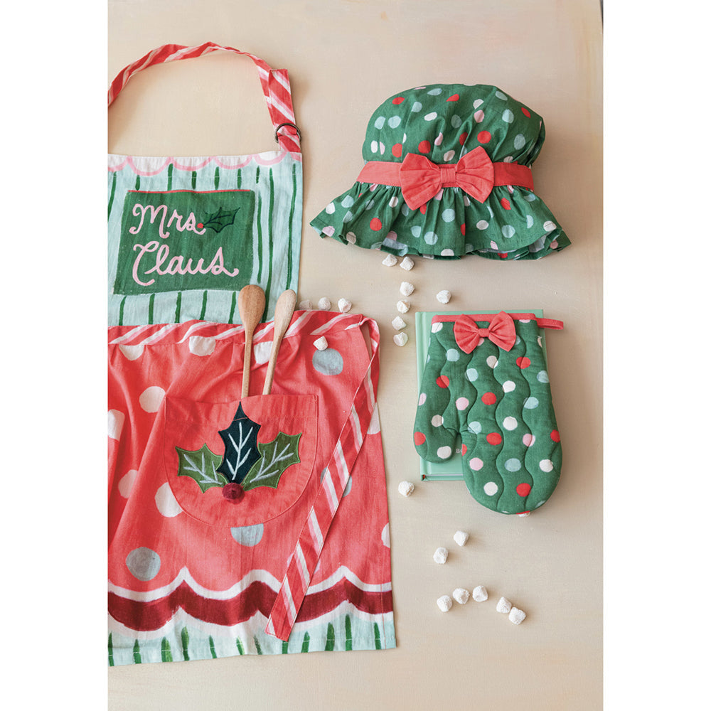 Cotton Child Apron, Chef Hat & Hot Mitt, Set of 3 © by Creative Co-Op