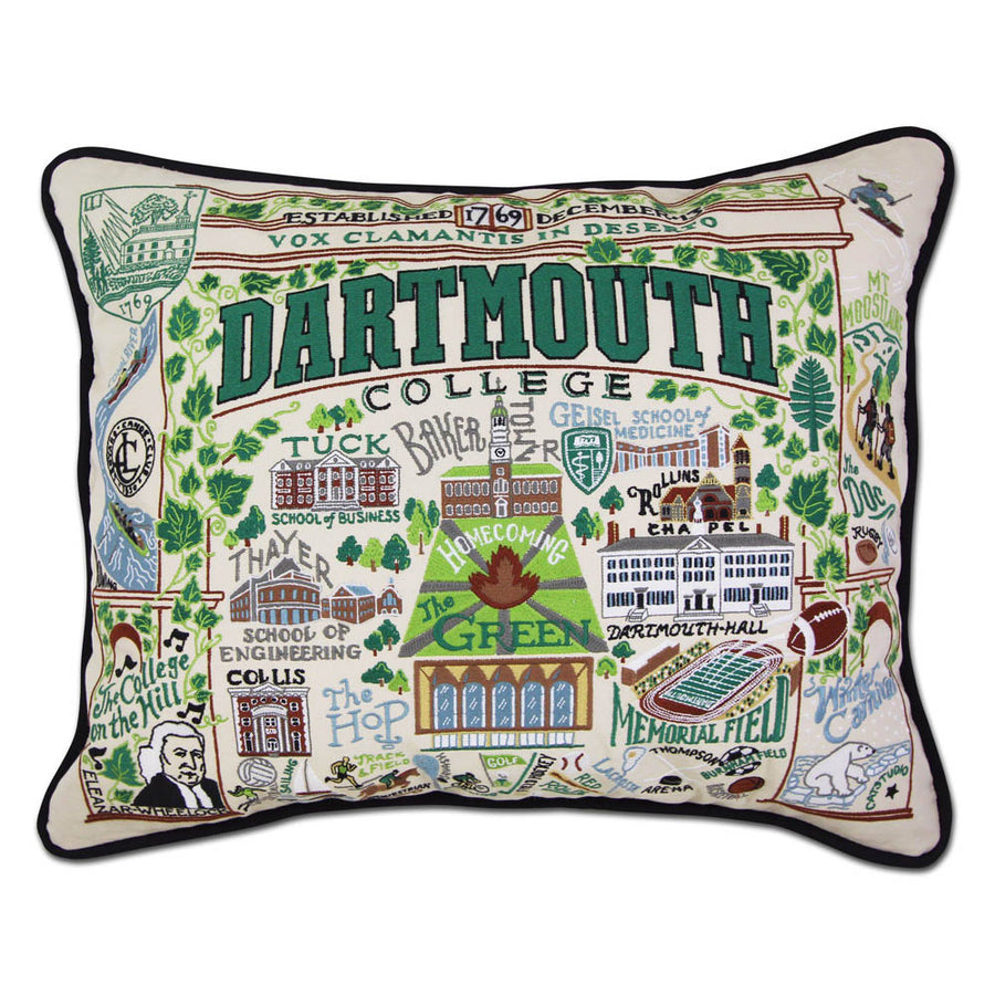 Dartmouth College Collegiate Embroidered Pillow by CatStudio