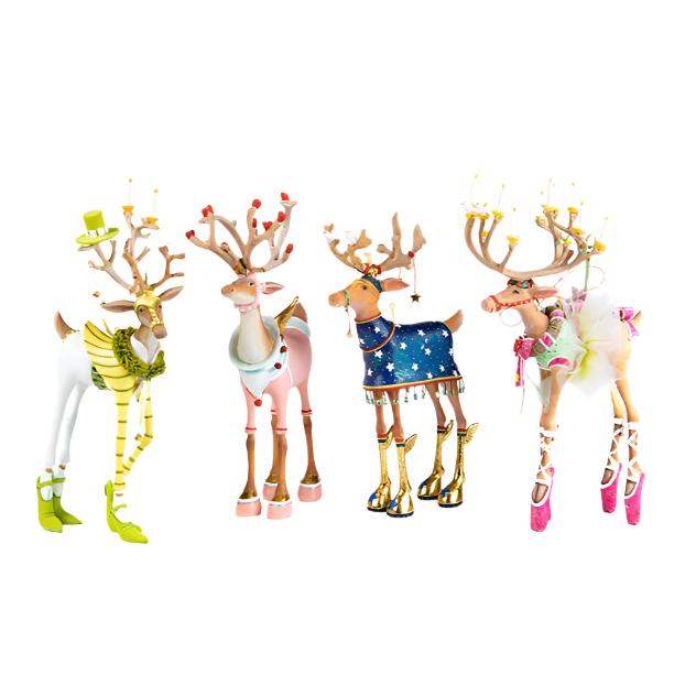 Dash Away Reindeer Figure Set-B by Patience Brewster