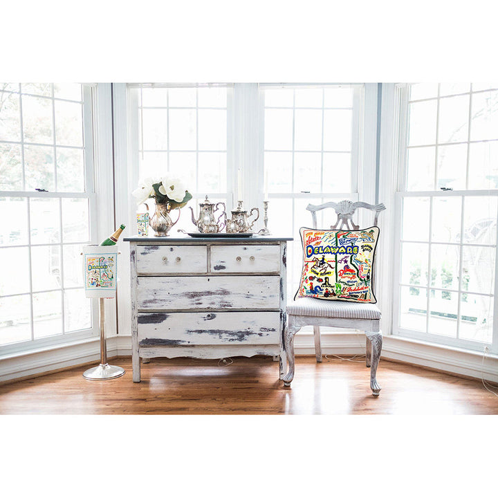 Delaware Hand-Embroidered Pillow