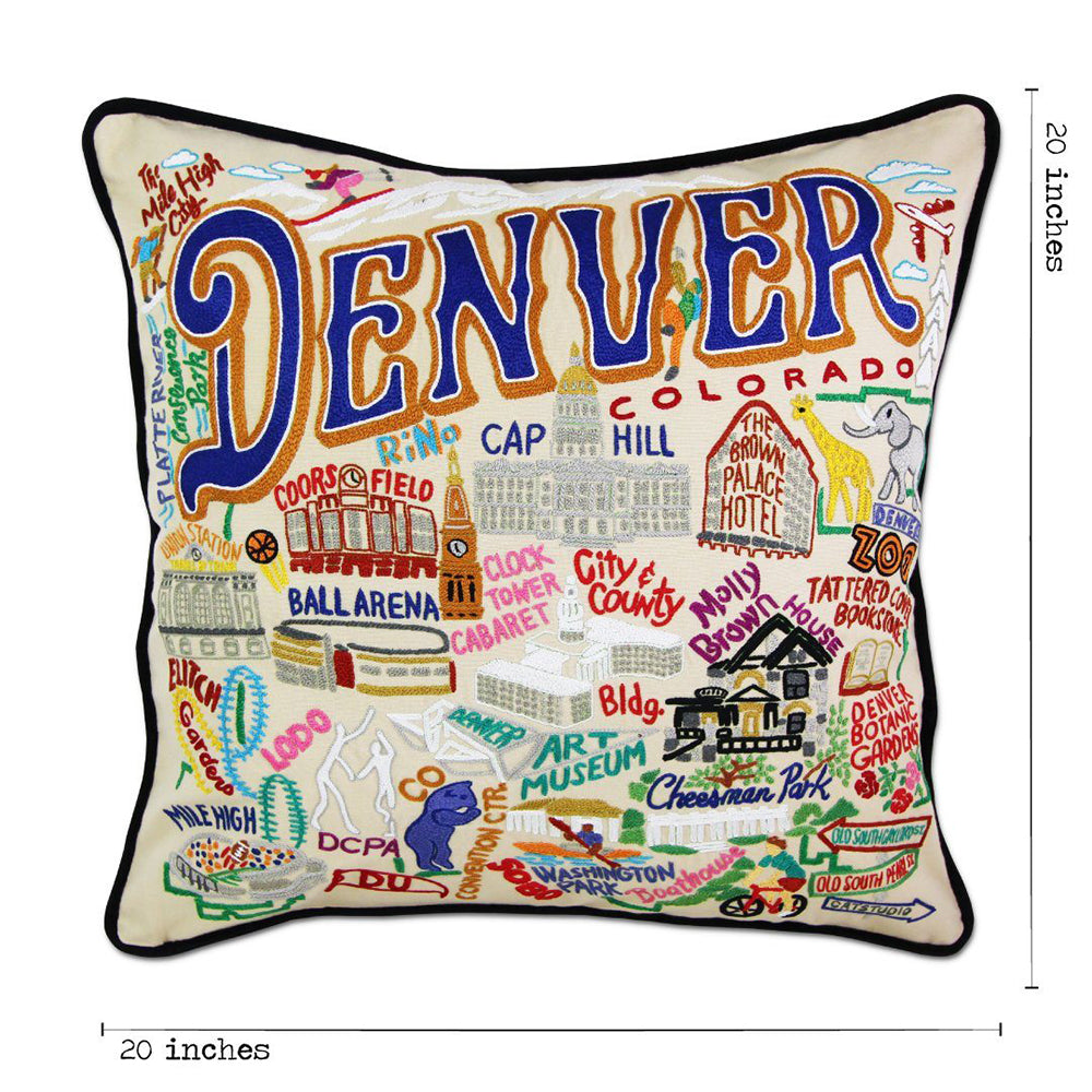 Denver Hand-Embroidered Pillow