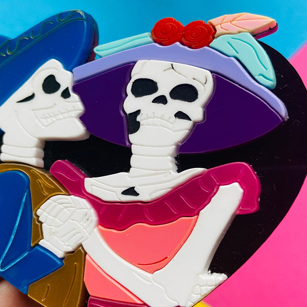 Day of the Dead 2022 - Dance with Death Acrylic Brooch by Makokot Design