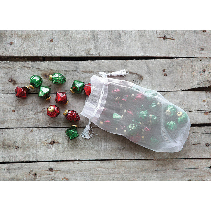 Embossed Ornaments in Bag, Set of 36, 3 Styles by Creative Co-Op