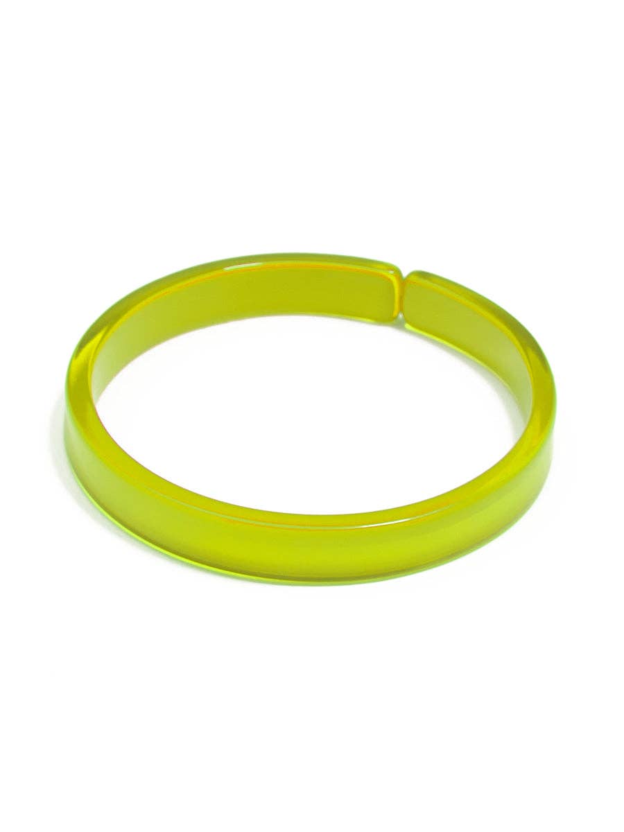 Resin Bangle Bracelet - LIME Medium Width