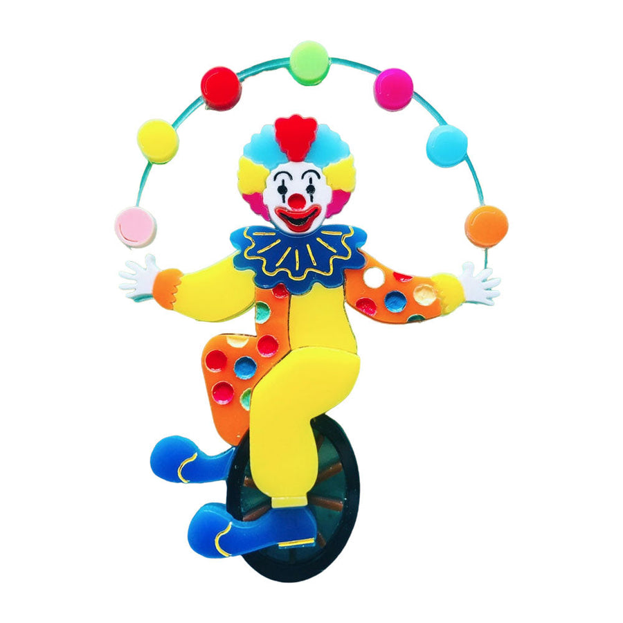 Funfair Collection - Acrobat Clown Acrylic Brooch by Makokot Design