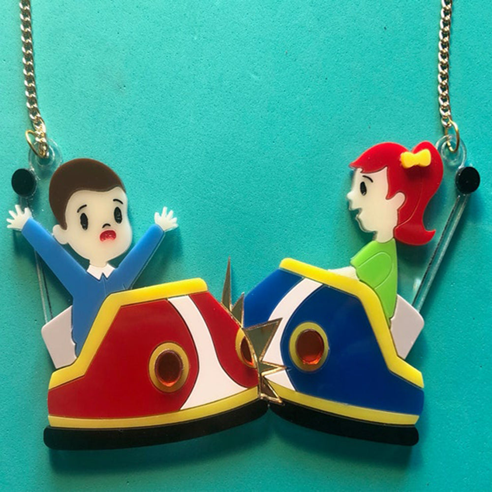 Funfair Collection - Bumper Cars Acrylic Necklace by Makokot Design