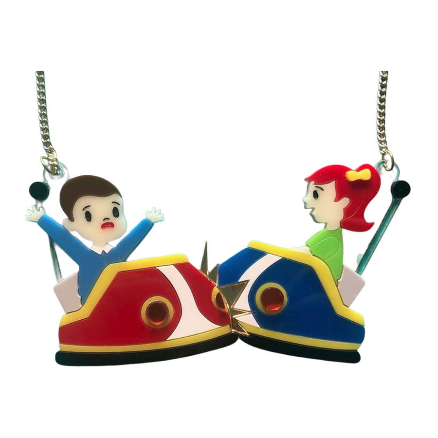 Funfair Collection - Bumper Cars Acrylic Necklace by Makokot Design