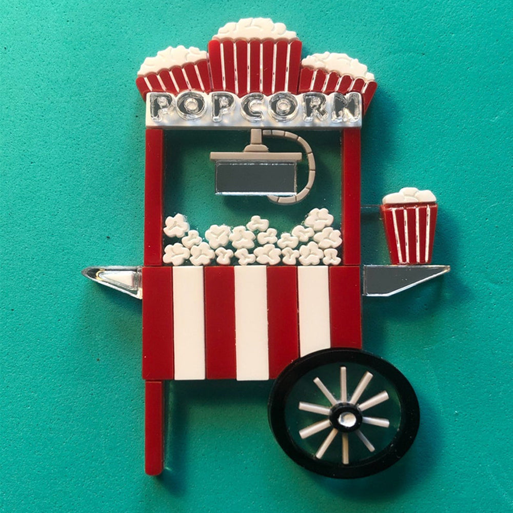 Funfair Collection - Pop Corn Acrylic Brooch by Makokot Design