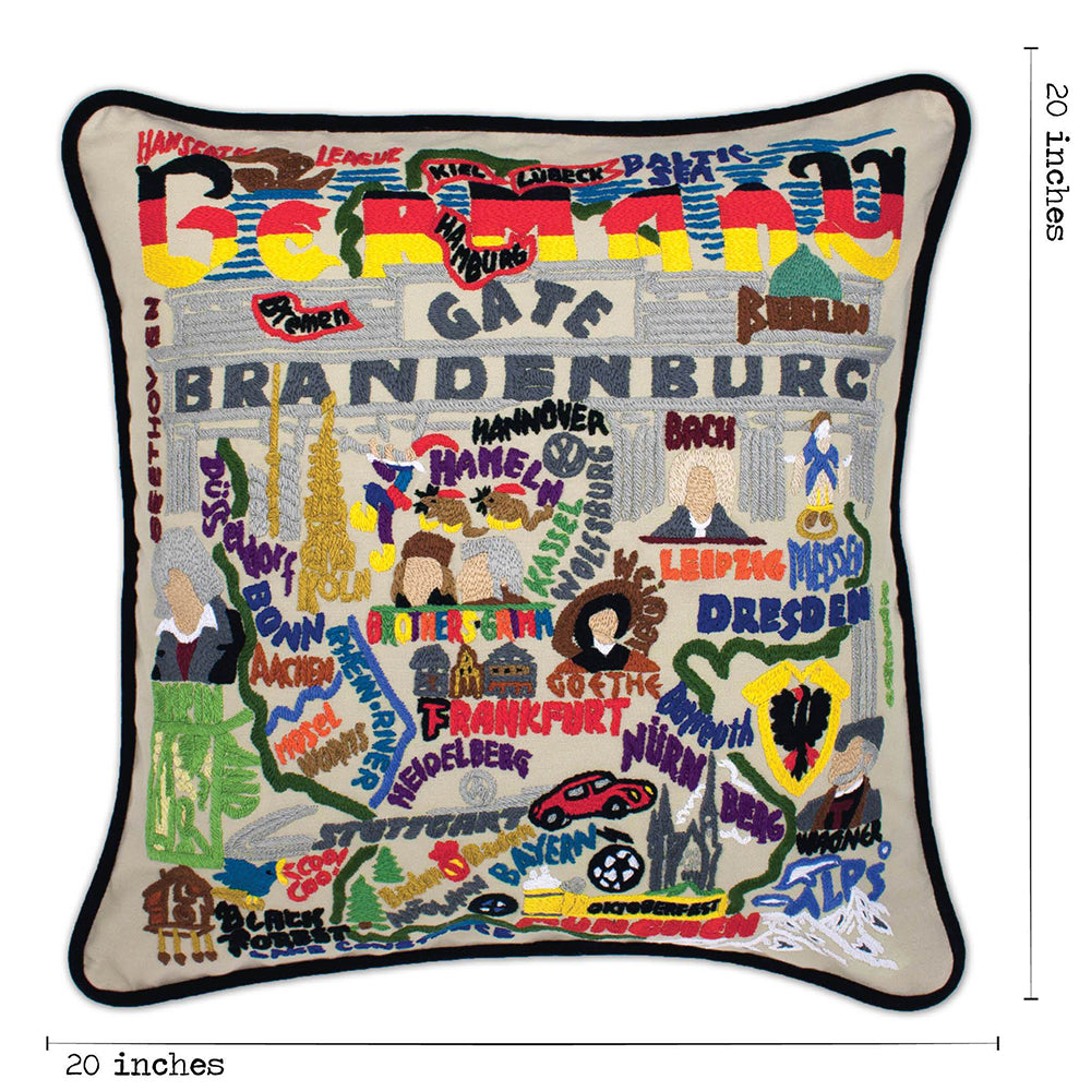 Germany Hand-Embroidered Pillow