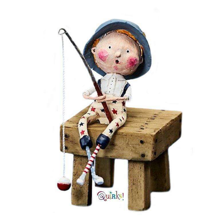 Gone Fishin' Lori Mitchell Patriotic Figurine - Quirks!