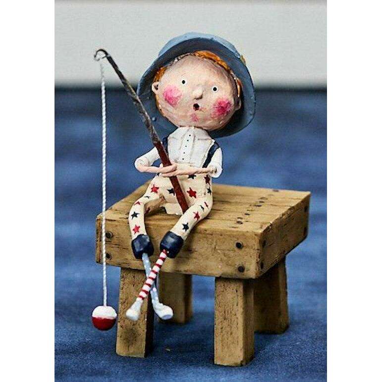 Gone Fishin' Lori Mitchell Patriotic Figurine - Quirks!