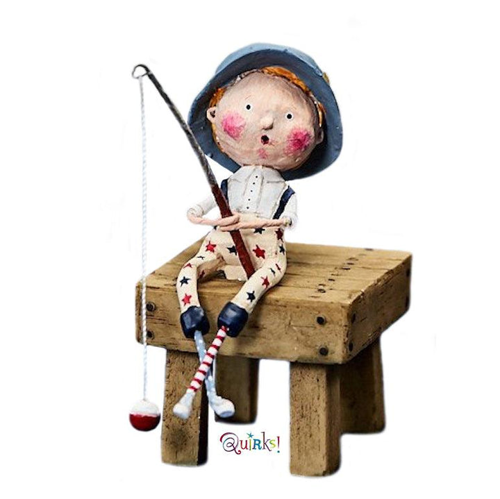 Gone Fishin' Lori Mitchell Patriotic Figurine - Quirks!