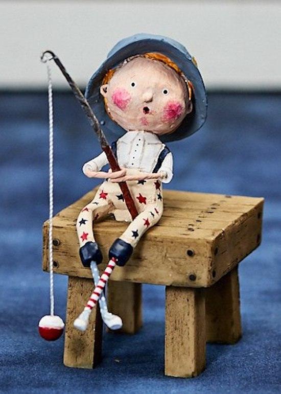 Gone Fishin' Lori Mitchell Patriotic Figurine - Quirks!