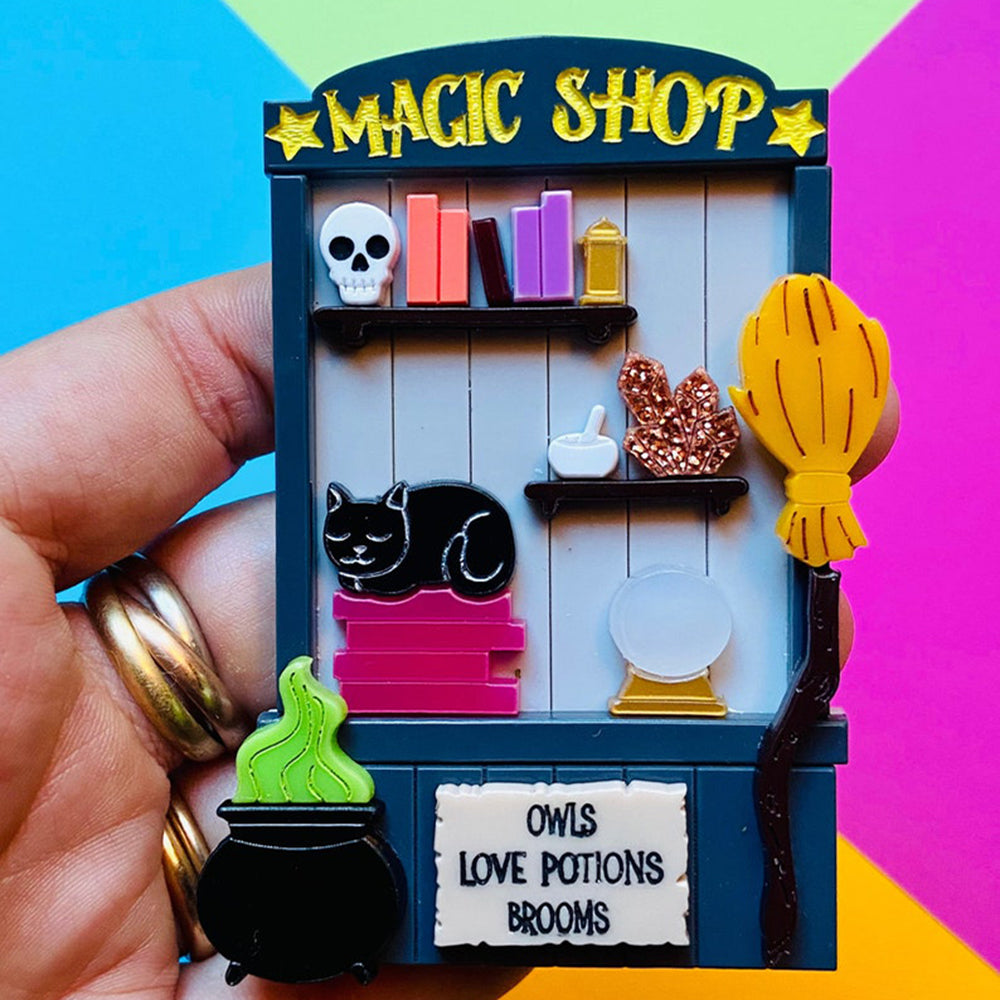 Halloween 2022 - Creepy Funfair Collection - Magic Shop Acrylic Brooch by Makokot Design