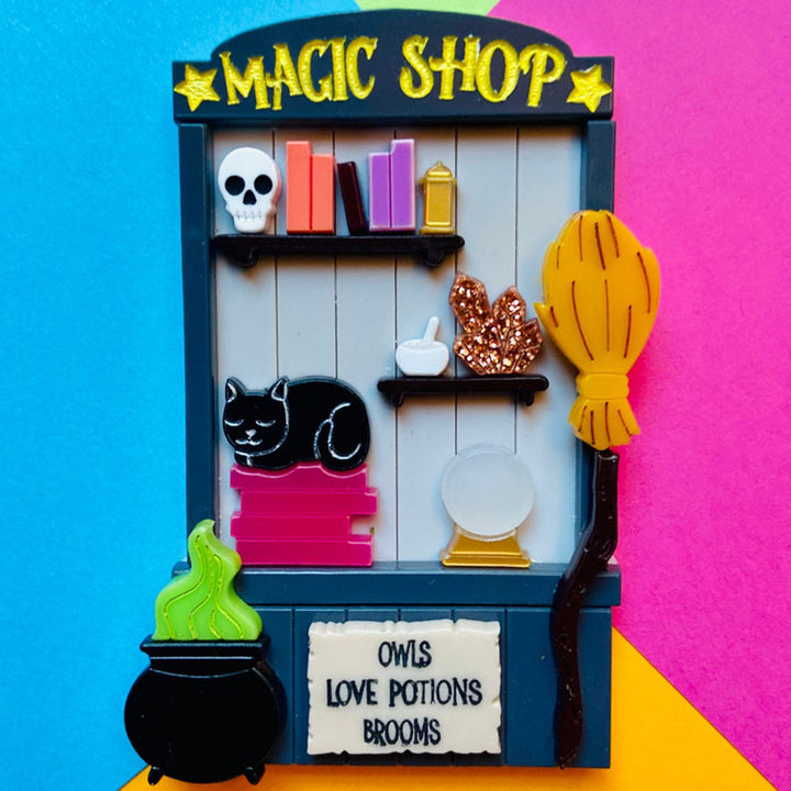 Halloween 2022 - Creepy Funfair Collection - Magic Shop Acrylic Brooch by Makokot Design