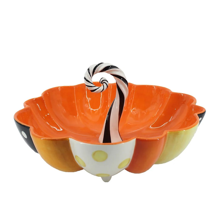 Halloween Carnival Pumpkin Serving Bowl by December Diamonds