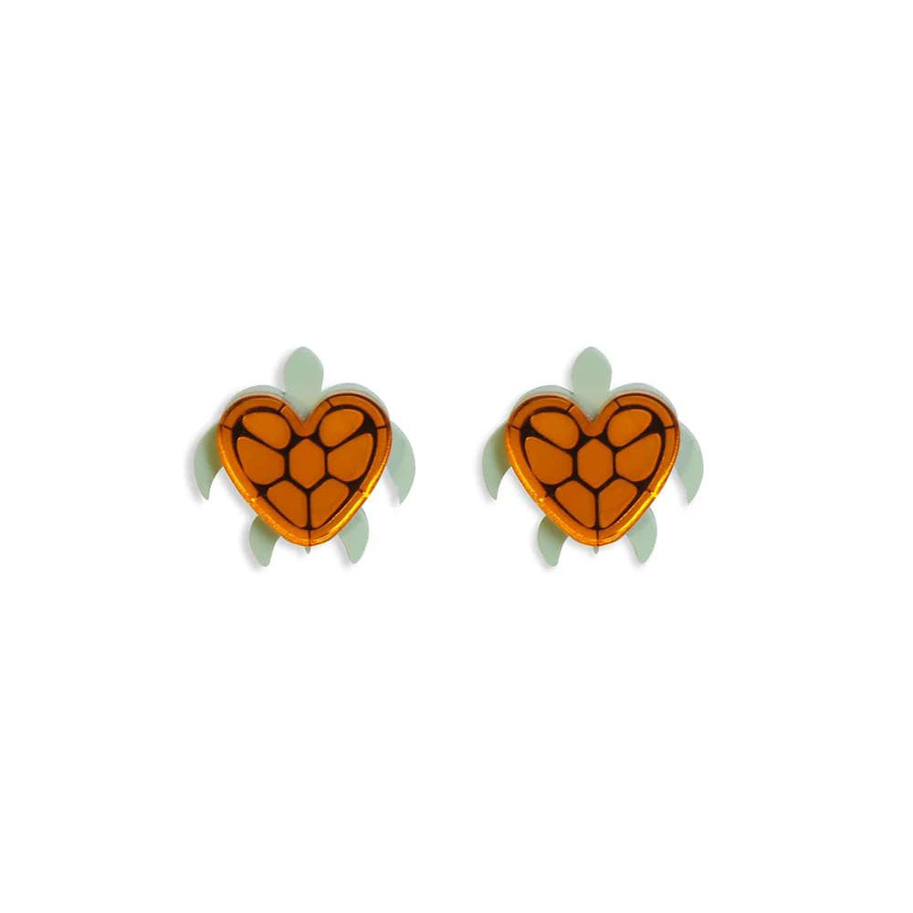 Heart Turtle Earrings by Laliblue