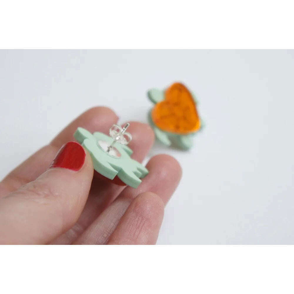 Heart Turtle Earrings by Laliblue