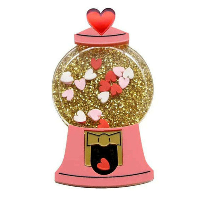 Hearts Vending Brooch by Laliblue