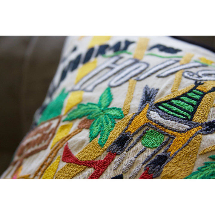 Hollywood Hand-Embroidered Pillow