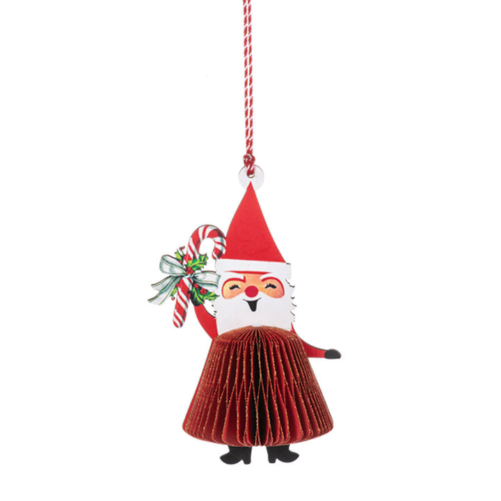 Honeycomb Snowman & Santa Ornaments (12 pc. ppk.) by Ganz image 1