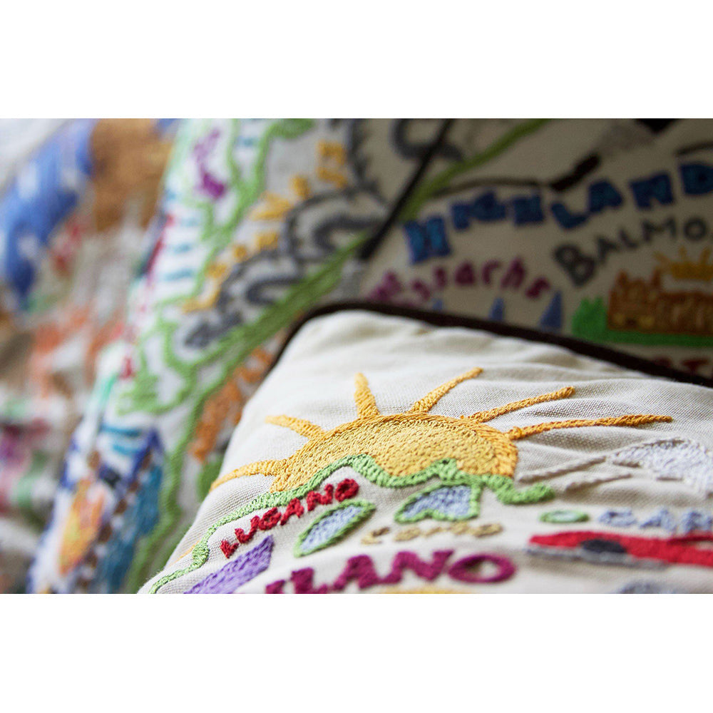 Italy Hand-Embroidered Pillow