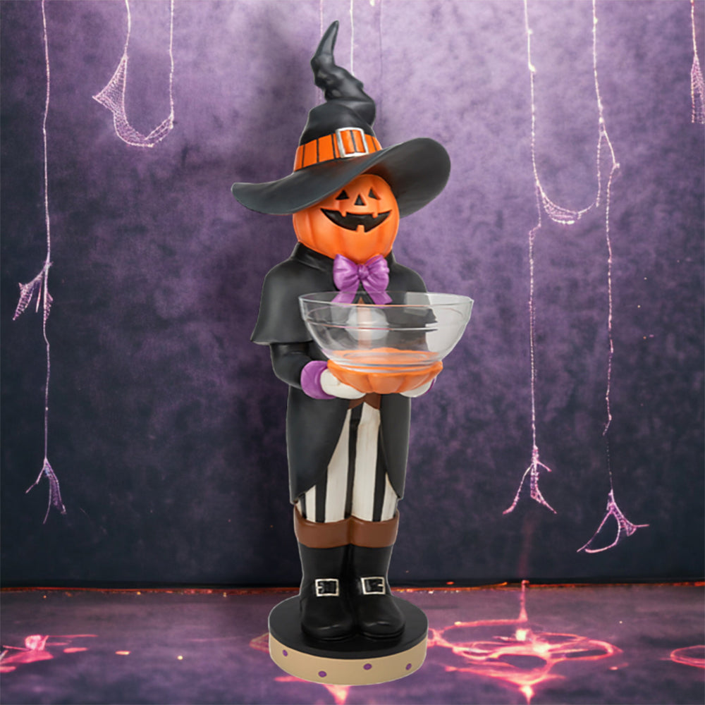 Jack O Lantern Butler with Candy Bowl by December Diamonds