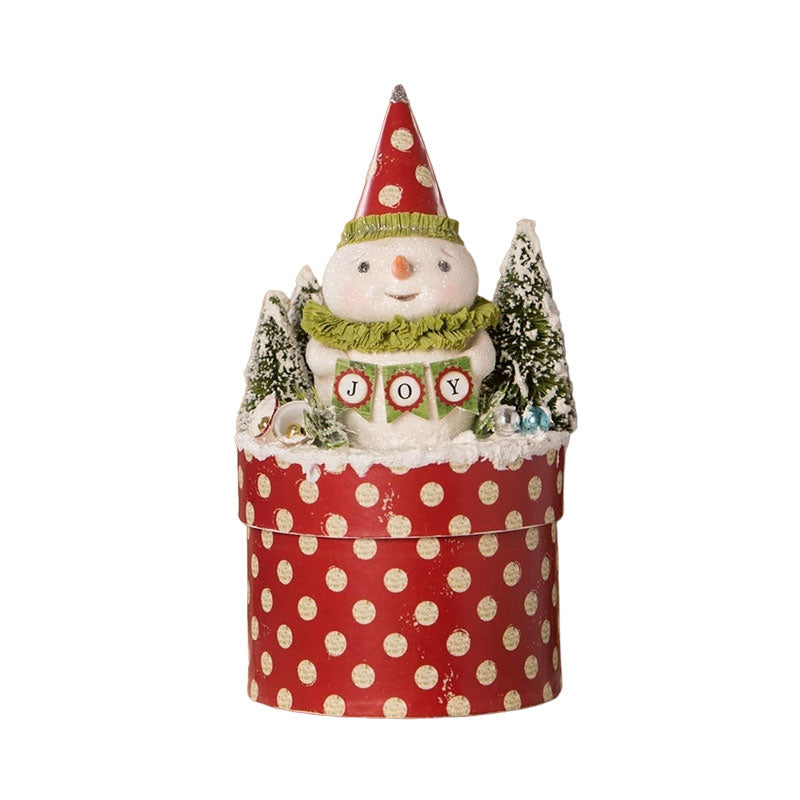 Joy Snowman on Box by Bethany Lowe