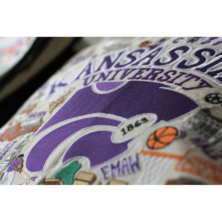 Kansas State University Collegiate Embroidered Pillow by CatStudio