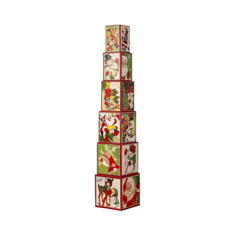 Kitschmas Stacking Blocks S6 by Bethany Lowe